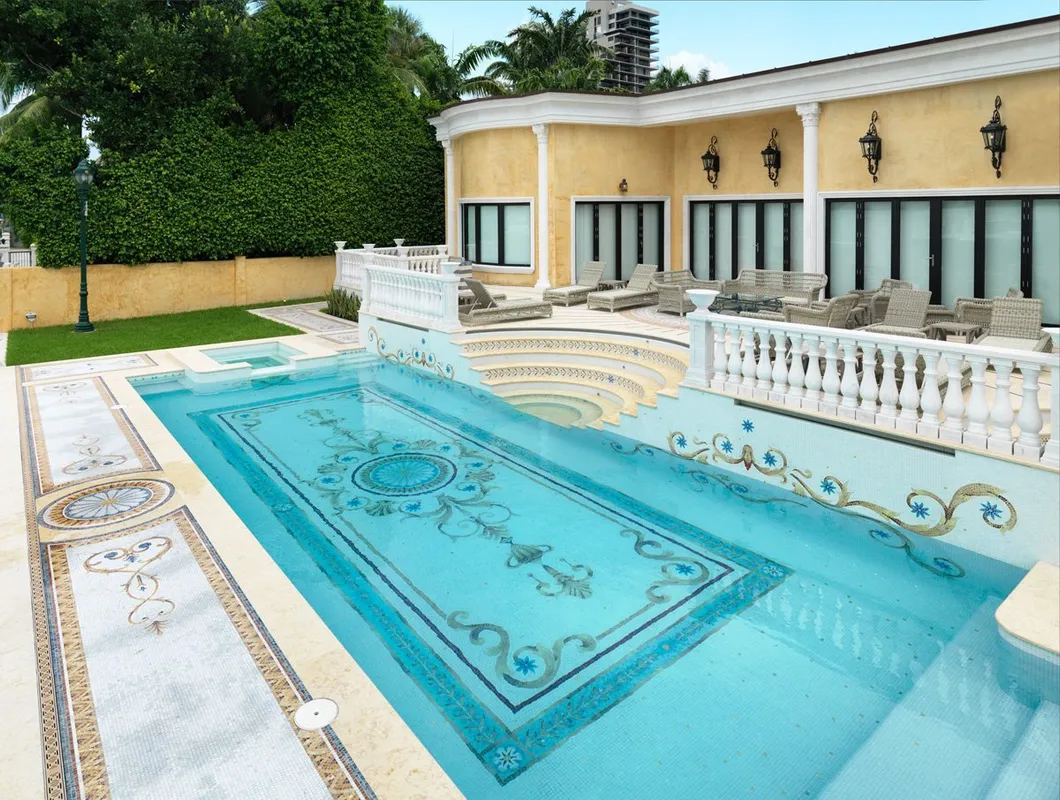 Glass Mosaic Pool Tile Art 8