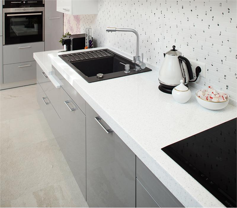 Factory Wholesale Countertops in Quartz Corian Solid Surface Granite Terrazzo Kitchen Island with Stove Top Kitchen Top Cabinets Kitchen Counter Top