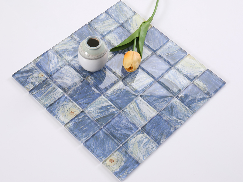 Glass Pool Tile Wholesale Mixed Crystal Glass Mosaic Tile for Swimming Pool Factory Price