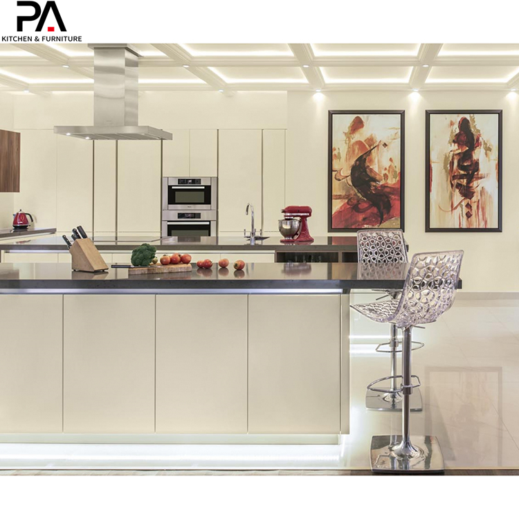 Home Improvement Commercial Warm Yellow Color Kitchen Units