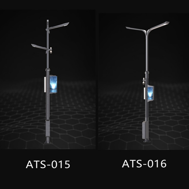 Smart Light Pole Integrated LED Solar Street Light with CCTV Camera WiFi LED Screen