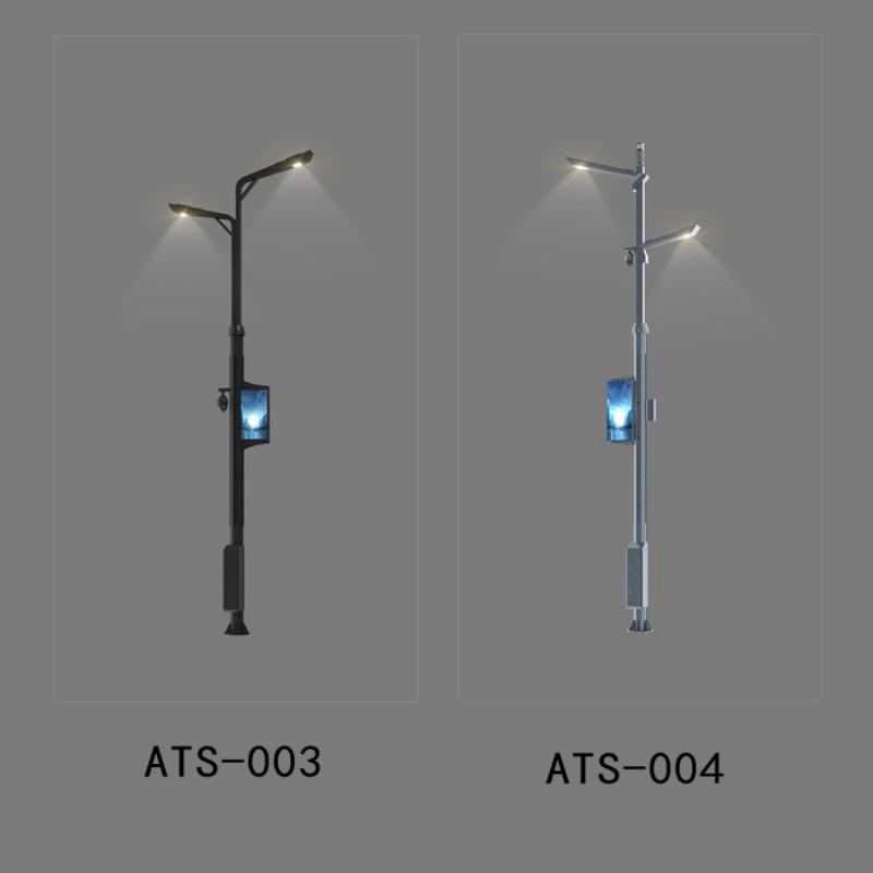 Smart Light Pole Integrated LED Solar Street Light with CCTV Camera WiFi LED Screen