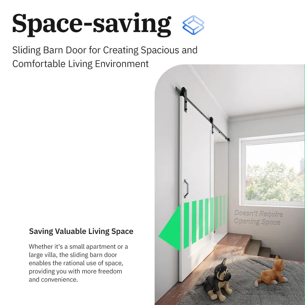 Factory Price 1-Panel Shaker Solid Core Primed Interior Door Sliding Barn Door