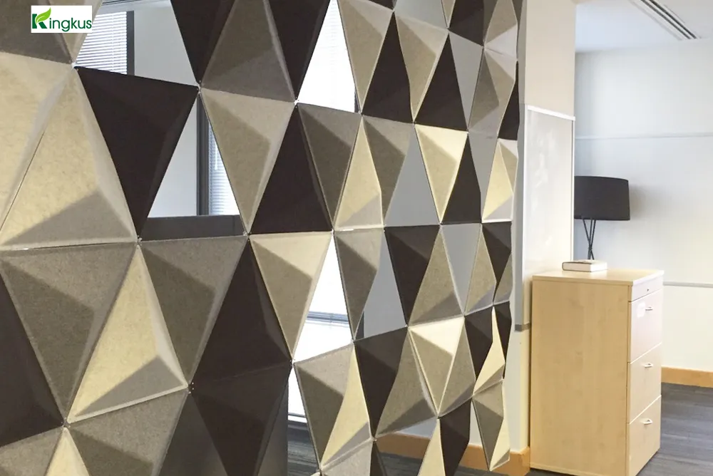 Kuscone 3D Triangle Shape Foam Pet Acoustic Wall Panel