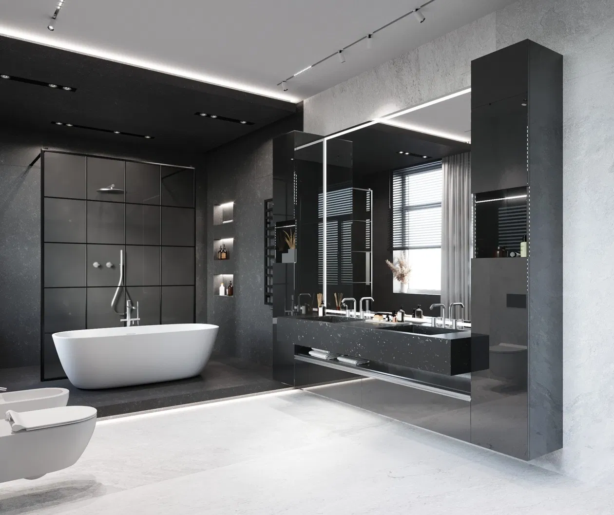 Hotel Commercial Washroom Double Sink Basin Cabinet Bathroom Vanity Units