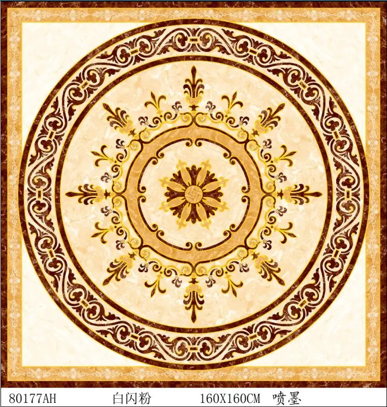 Wall and Floor Ceramic Golden Porcelain Tile Gold-Plated New Arrival Carpet Tile 600*600mm*4PCS in Dubai Project Hot Selling Bathroom Floor Tile
