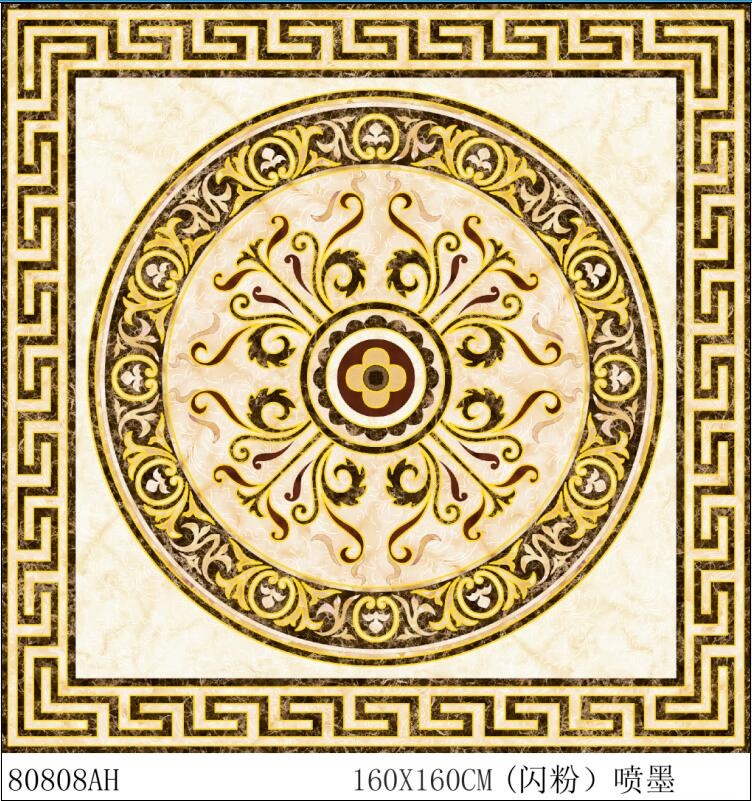 Wall and Floor Ceramic Golden Porcelain Tile Gold-Plated New Arrival Carpet Tile 600*600mm*4PCS in Dubai Project Hot Selling Bathroom Floor Tile