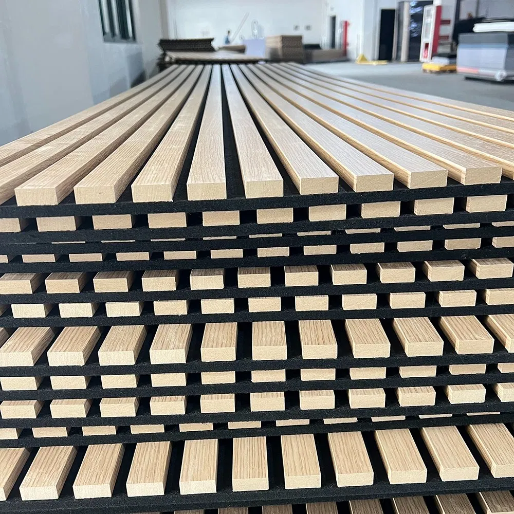 Vigor Wall MDF Polyester Akupanels Slatted Wood Acoustic Panels for Building Material