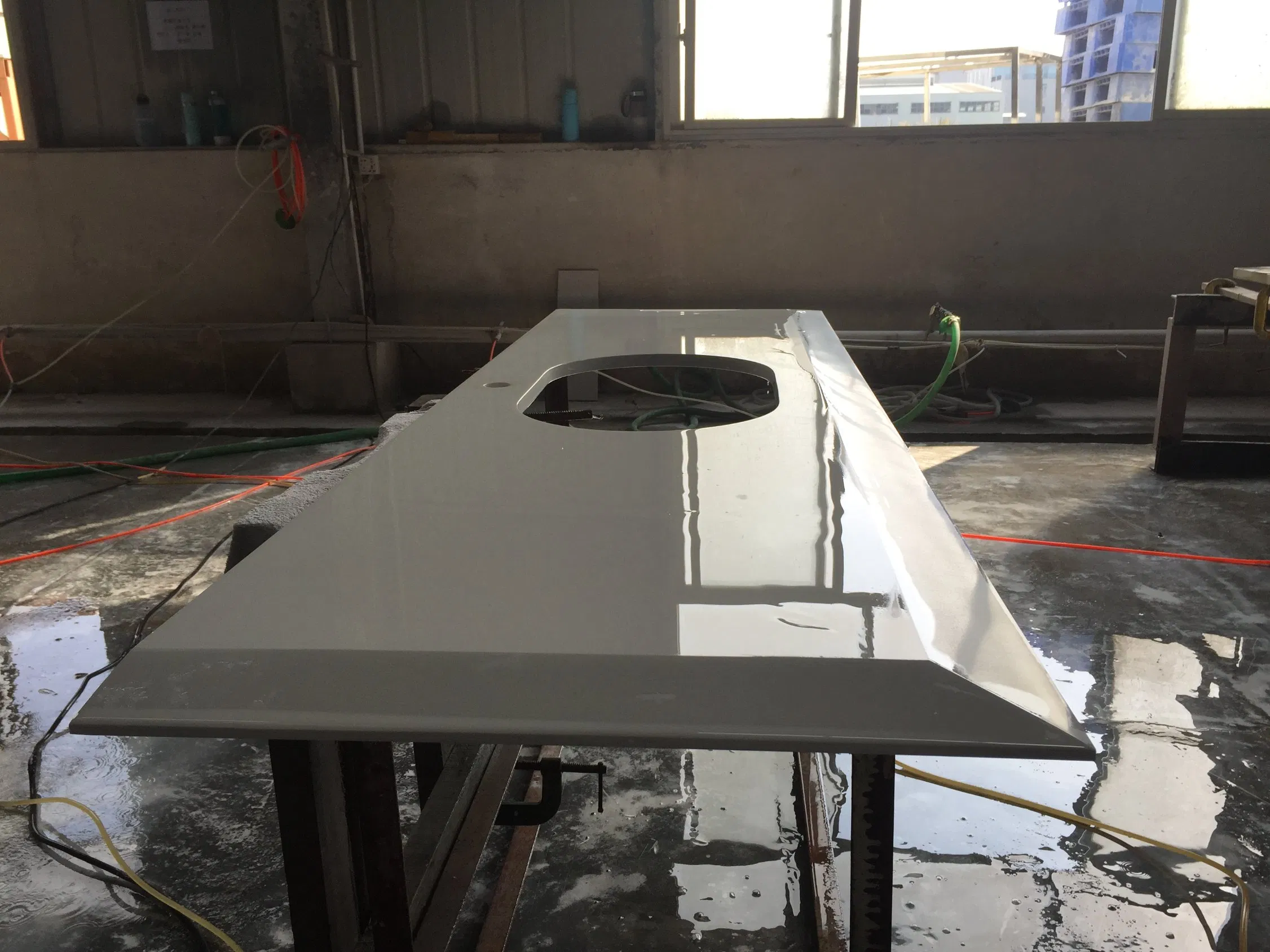 Acid-Resistant Pure White Quartz Stone Countertops for Kitchen/Bathroom/Island Customized