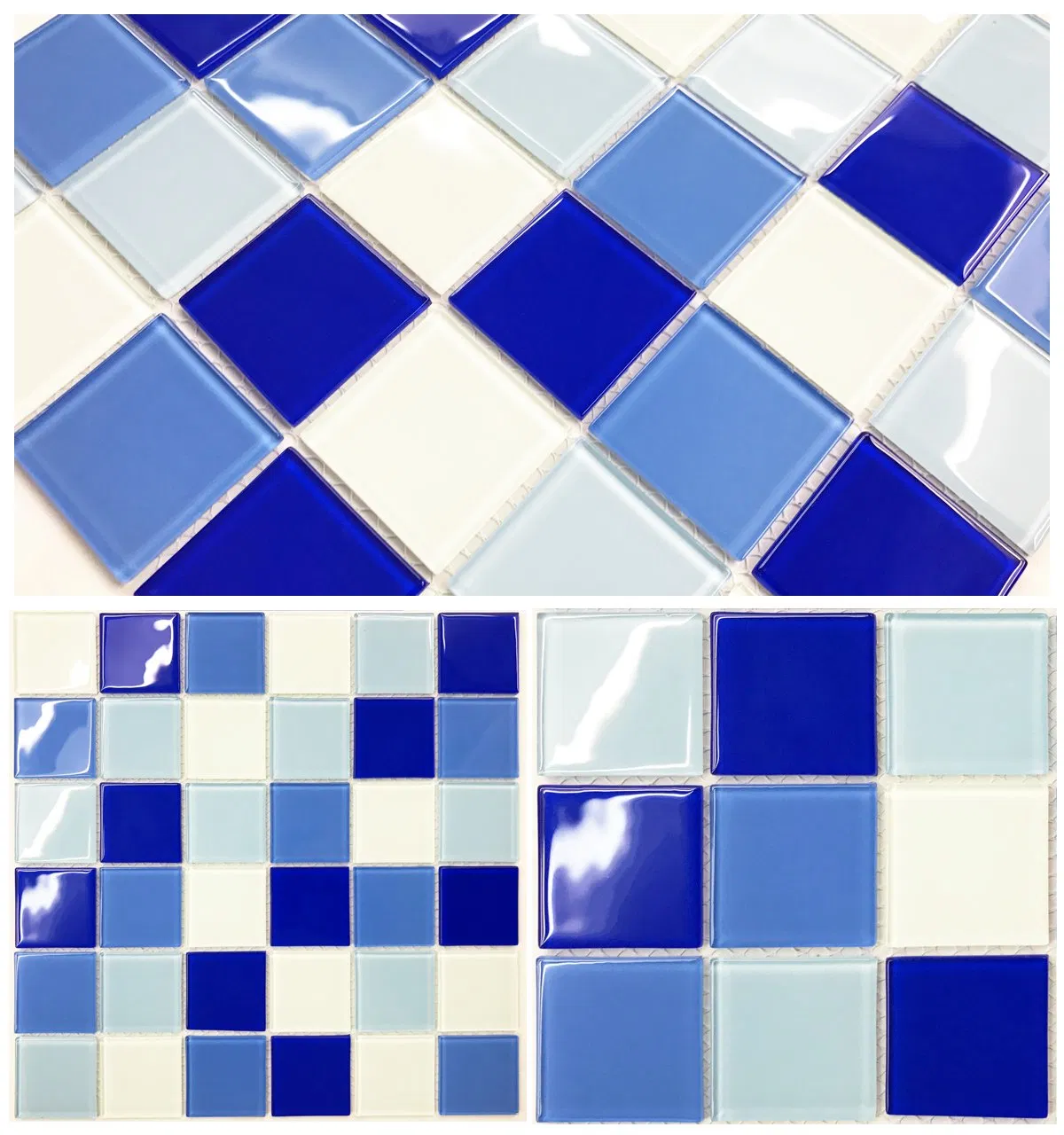 Hot-Selling Blue Glass Mosaic Tile for Swimming Pool