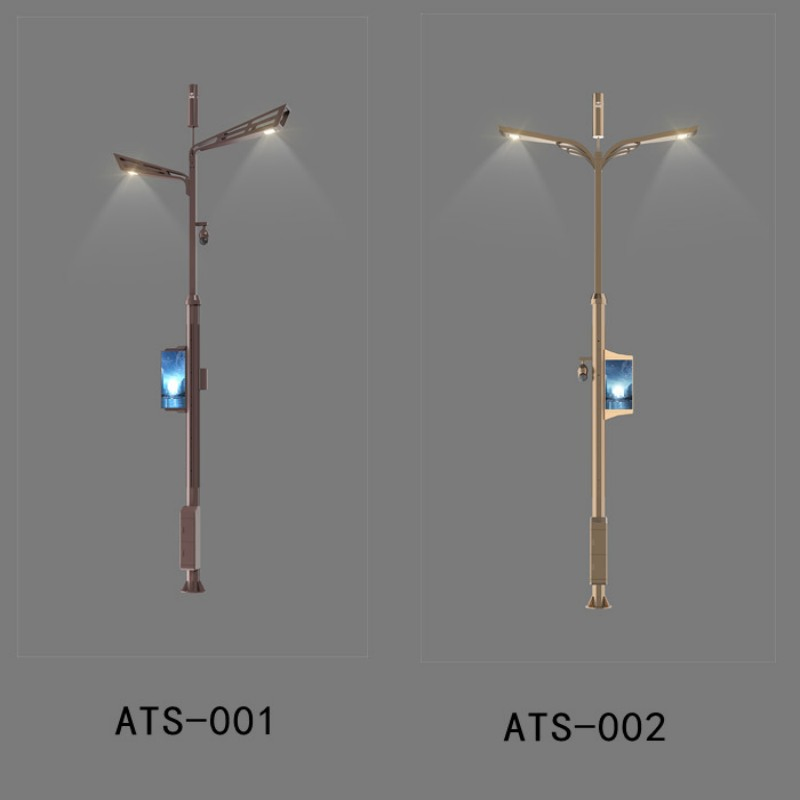 Smart Light Pole Integrated LED Solar Street Light with CCTV Camera WiFi LED Screen