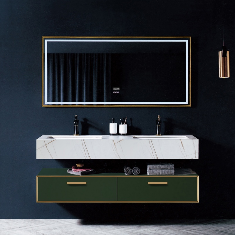 Ss6031 Stainless Steel Bathroom Furniture Double Basin Vanity Unit