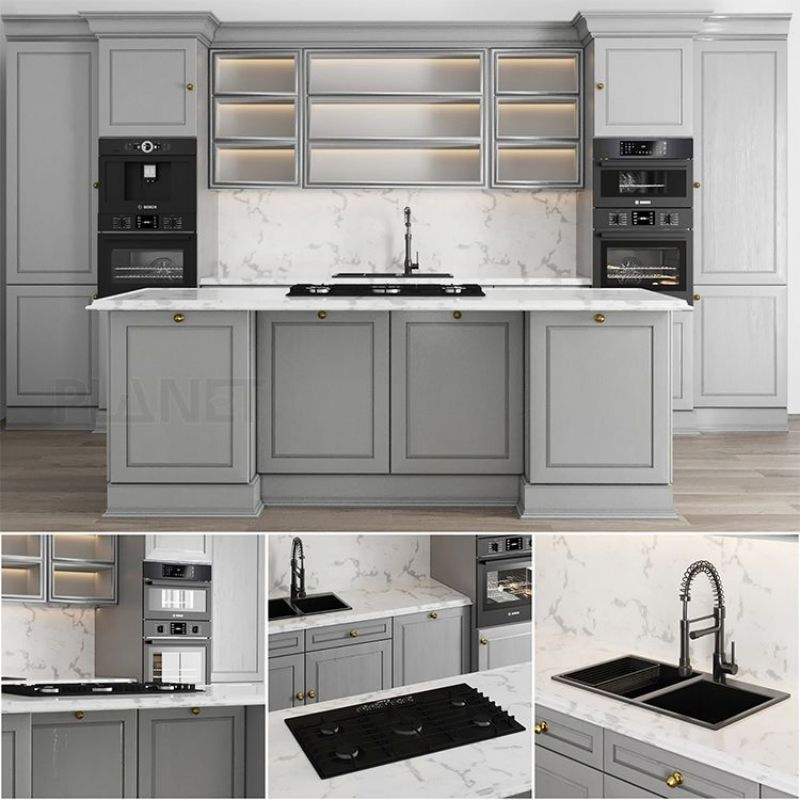 European Style Bespoke Ready Assemble Bascula De Cocina Buying Budget Modular Kitchen Cabinet Island Kitchen Units