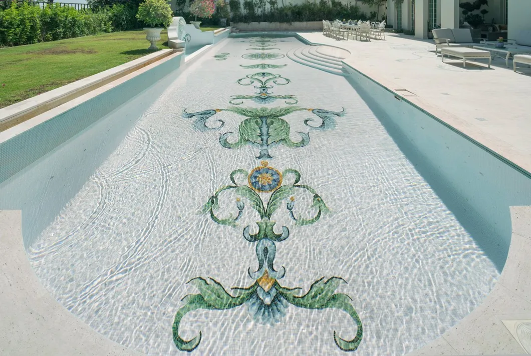 Glass Mosaic Pool Tile Art 5