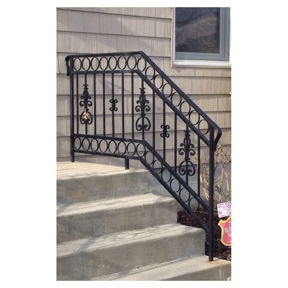 Luxury Price Wrought Outdoor Stairs Designs in Iron, Iron Stair Railing