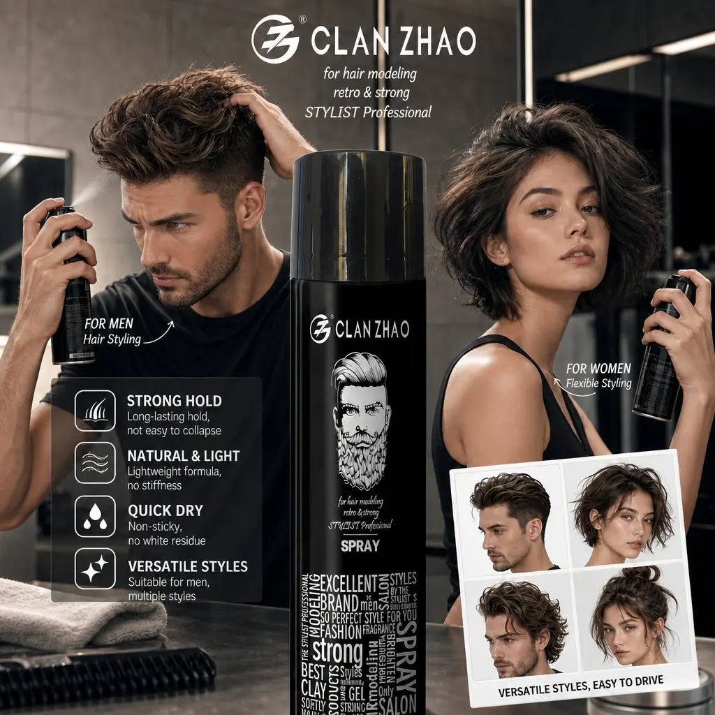 Strong hold hairspray that lasts all day without stiffness