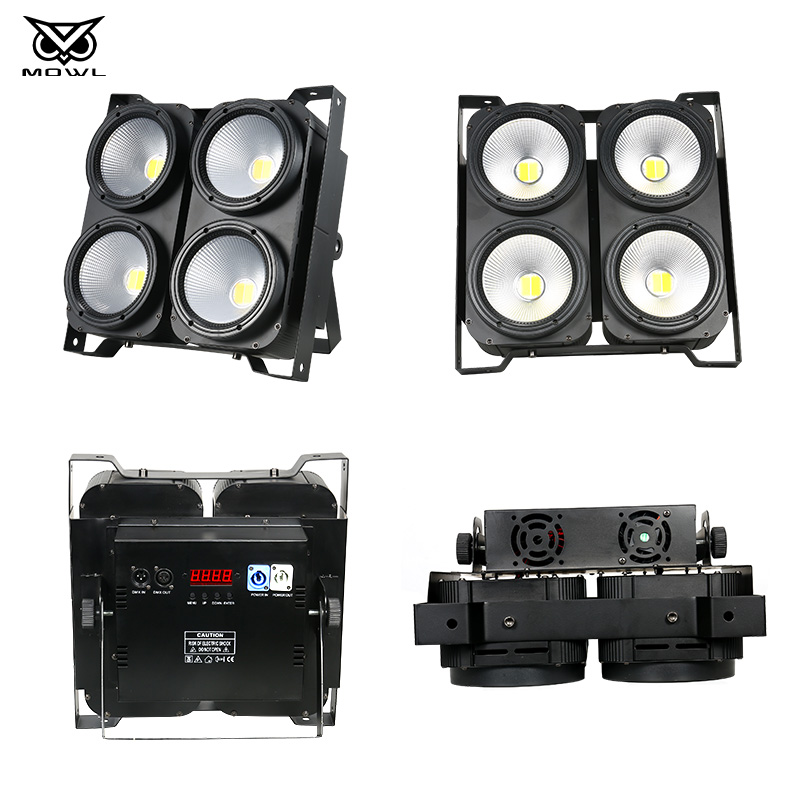 400W DMX512 COB Blinder LED Par Light Stage Spot Light 4x100W Warm Cool White 2in1 Audience Stage Spotlight