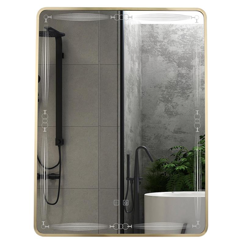 High Quality Waterproof Square Aluminum Glass Mirror Bathroom LED Vanity Makeup Light