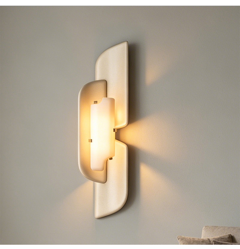 French-style Light-Luxury Construction for Living Dining Bedrooms Studies Wabi-Sabi Designer LED Wall Sconce Marble