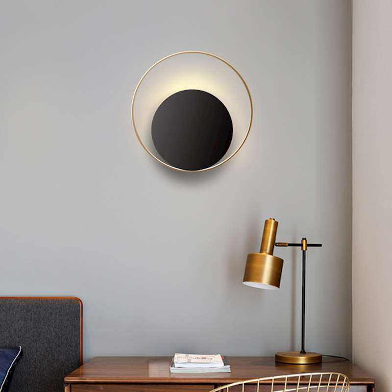 Modern Wallbathroom Vanity Fixture Black Sconce LED Indoor Wall Lights