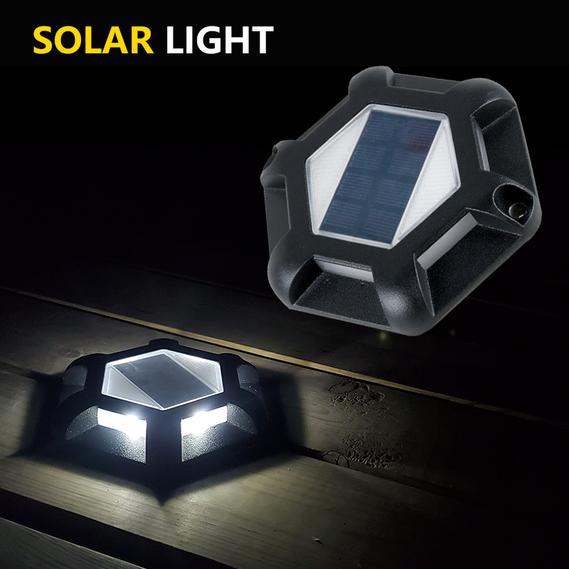 LED Solar Buried Lights High Compression Outdoor Waterproof 6LED Road Lights Deck Lights Trail Step Lights