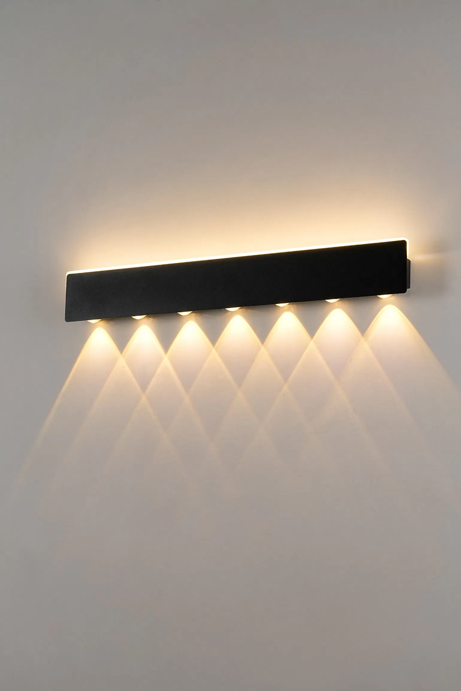 Modern LED Bathroom Vanity Light Black Linear Energy Storage Wall Light for Bedroom Living Room Corridor Stairs