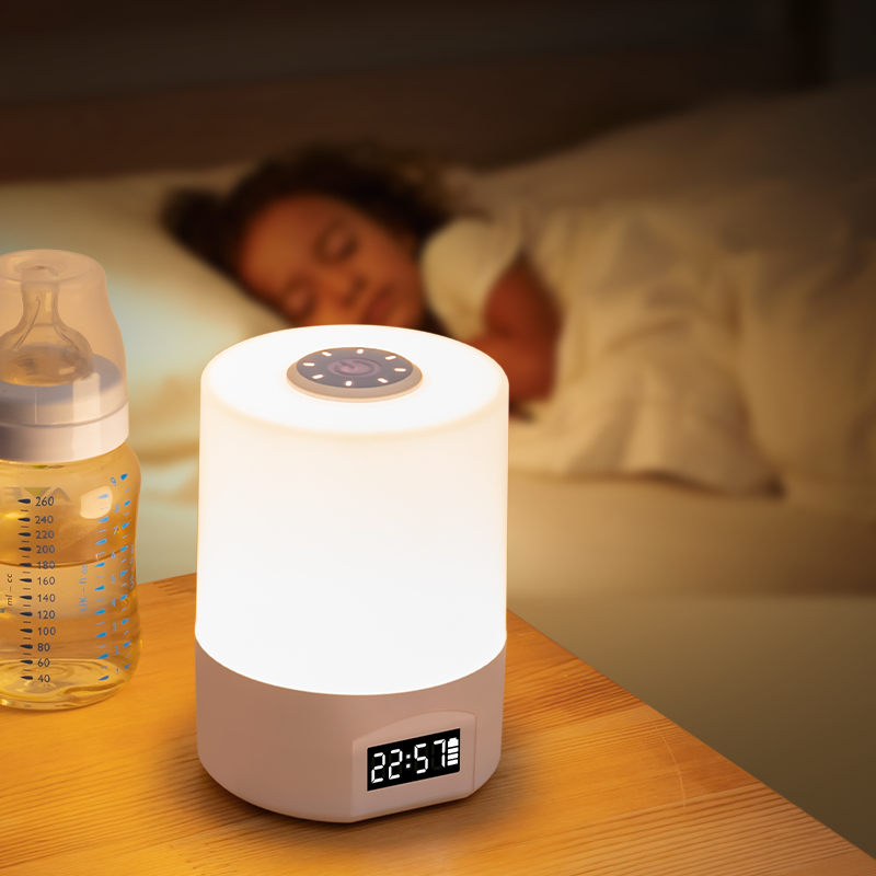 LED Night Light with Remote Control and Clock Display