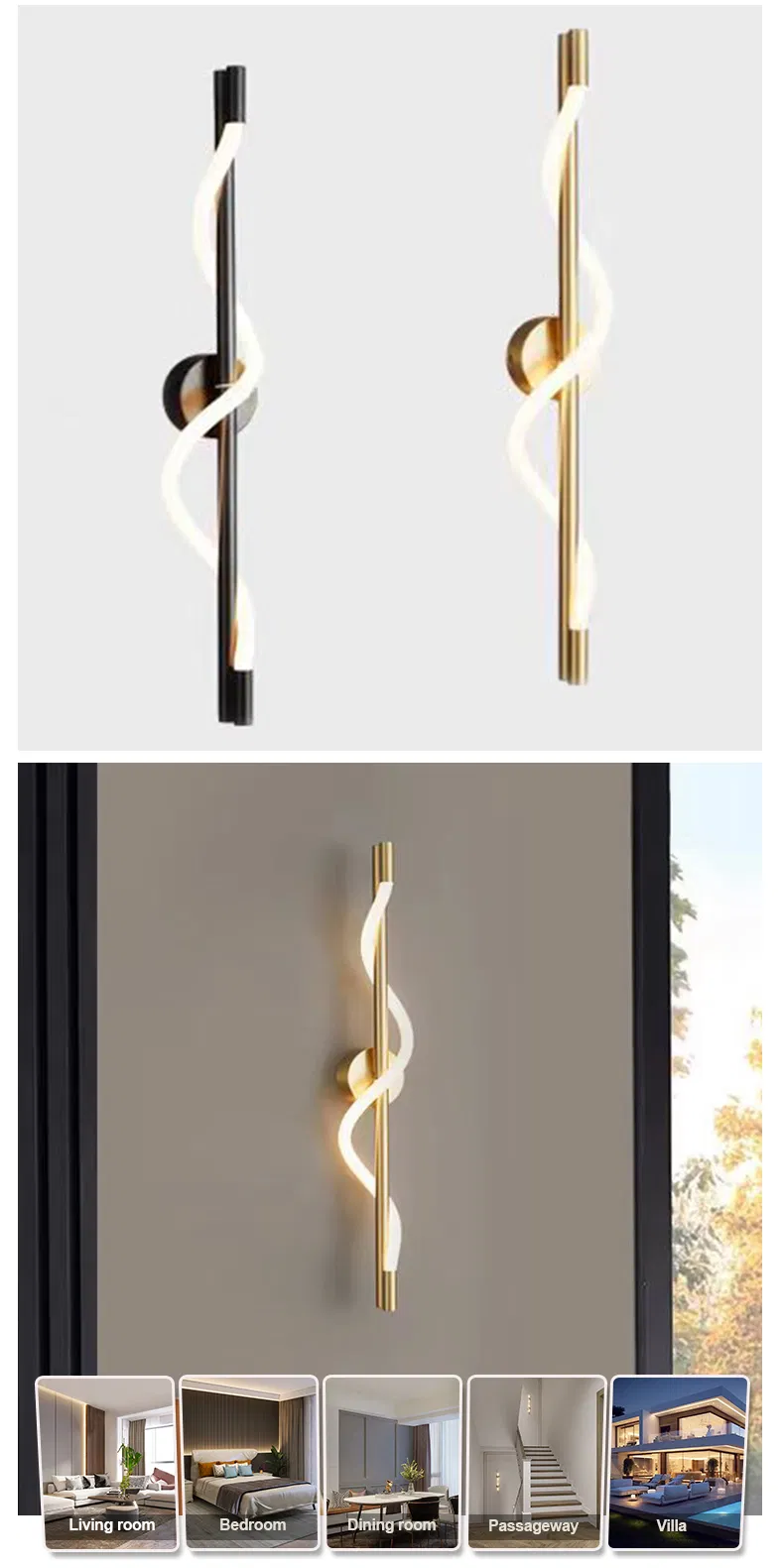 Home Bedroom Lighting Vanity Wall Lamp LED Indoor Wall Sconces Lamp Light