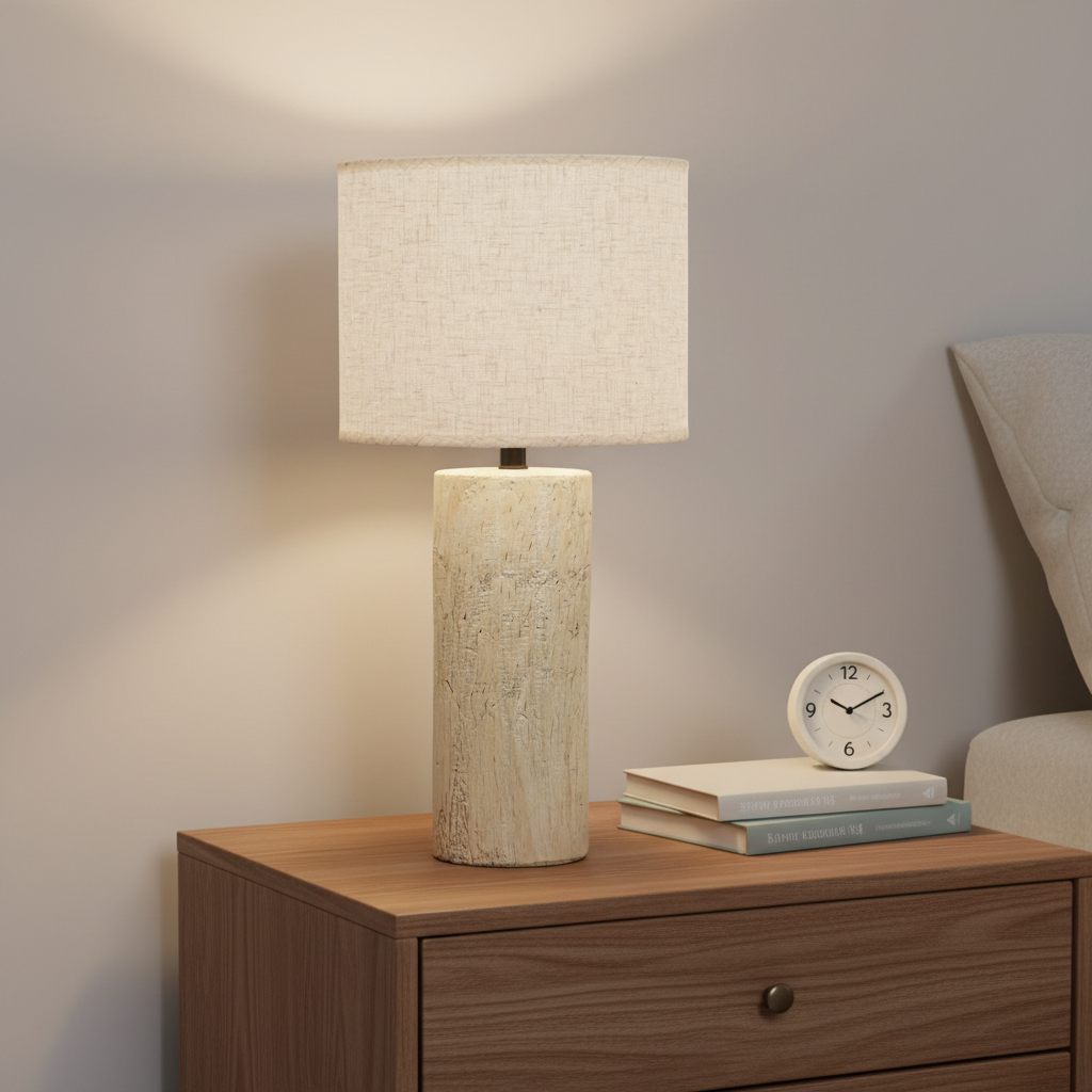 Modern Simple Marble LED Desk Lamp for Indoor Home Decor Elegant Bedside Reading Light Eco-Friendly Bedroom Hotel Restaurant