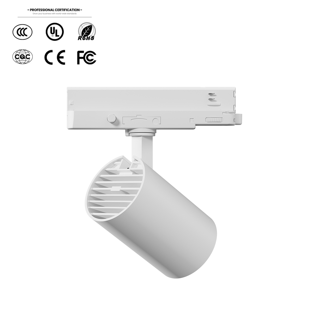 Modern Design Indoor COB LED Track Lighting Dimmable Adjustable Spotlight for Museum Gallery Shopping Aluminum Lamp Body