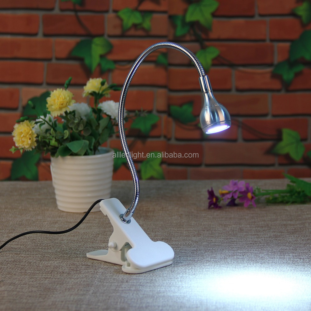 Wholesale USB Rechargeable LED Night Light Clip on Flexible Reading Light Bed Table Desk LED Book Lamp