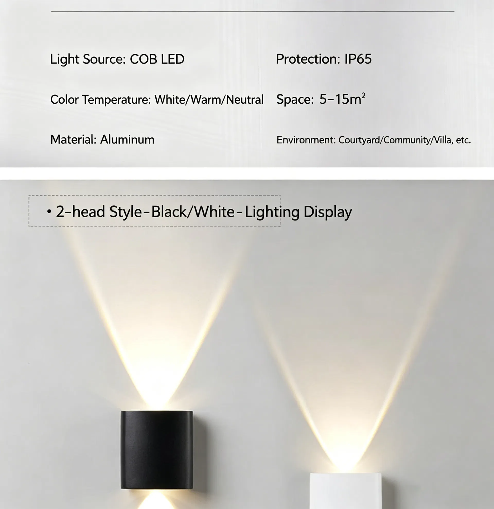 Garden Courtyard LED Wall Light Exterior Step Fixture