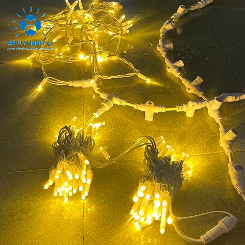 Anpu LightingConnectable Warm White LED String Lights-Plastic IP65 Waterproof Rechargeable Dimmable Outdoor/Indoor Festival
