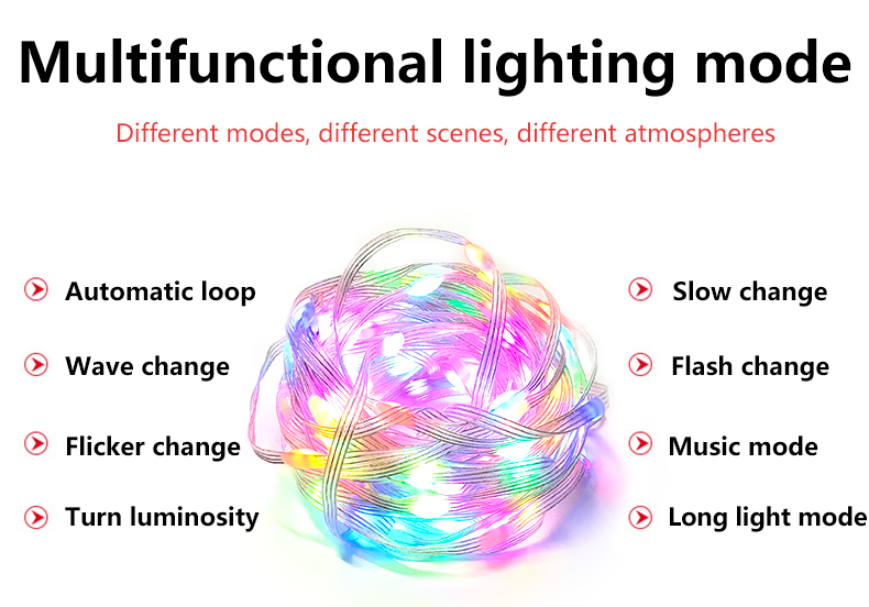 Copper wire decoration led string showcase 7
