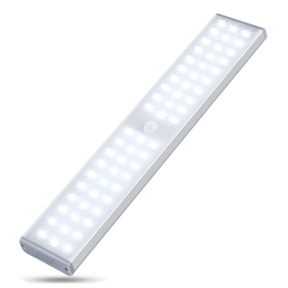 Ultra-Thin Indoor Lighting 3 Color Dimmable Usb Rechargeable Kitchen Cabinet Closet Wardrobe Led Motion Sensor Light