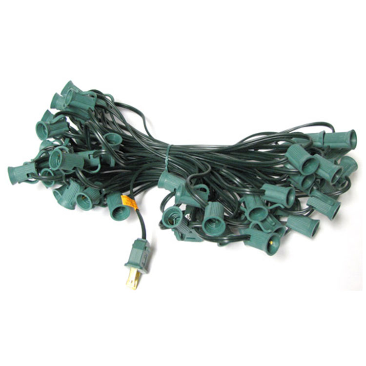 UL C9 E17 25L/50L/100L SPT-1W 18AWG Christmas String Light Stringers
