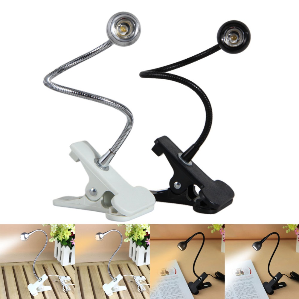 Wholesale USB Rechargeable LED Night Light Clip on Flexible Reading Light Bed Table Desk LED Book Lamp
