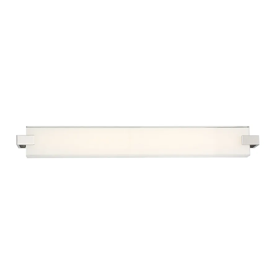 Hospitality Hotel Bathroom LED Vanity Light Rectangular Glass Sconce Over Mirror Hotel Wall Sconces Wholesale