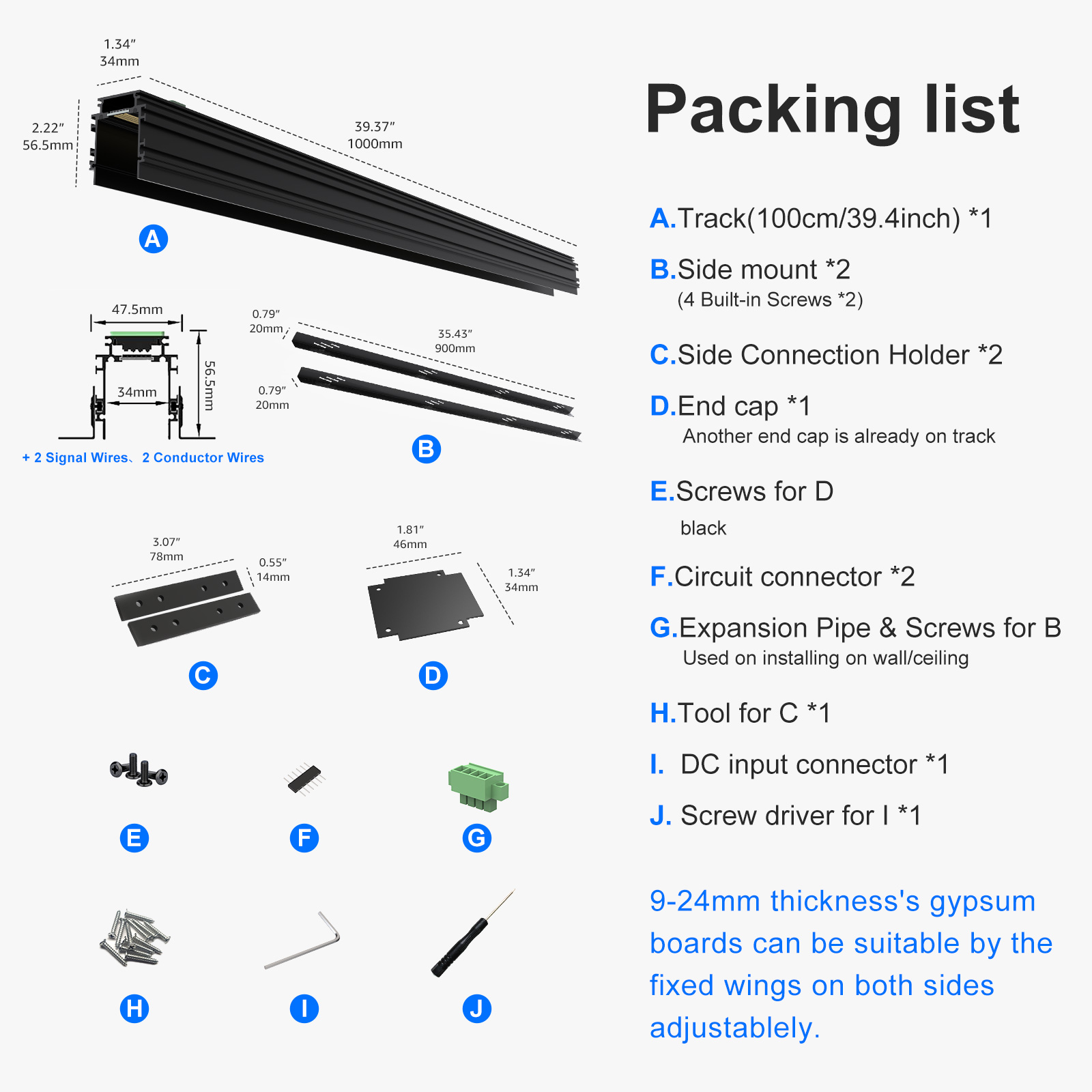 SCON Embedded 3CCT Magnetic Grille LED Track Light, Dimmable Linear Recessed Lighting - Duty-Free Direct to US,