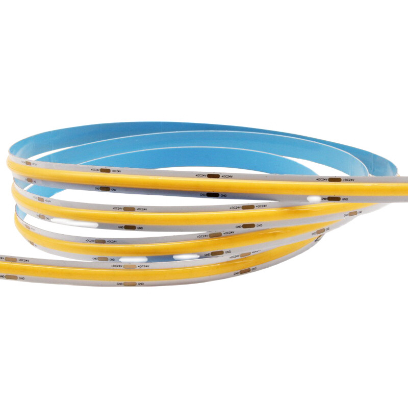 12V/24V LED COB Light Strips High Brightness Magnetic &amp; Sticker Install 5mm/8mm/10mm Widths Under Cabinet Lighting