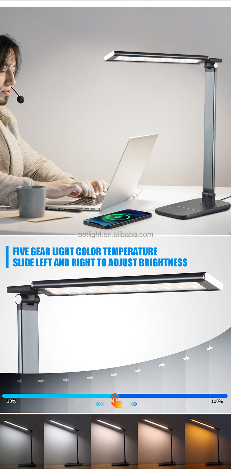 Metal Desk Lamp View 3