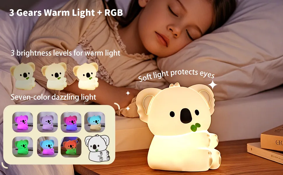 Koala Night Light Color Modes