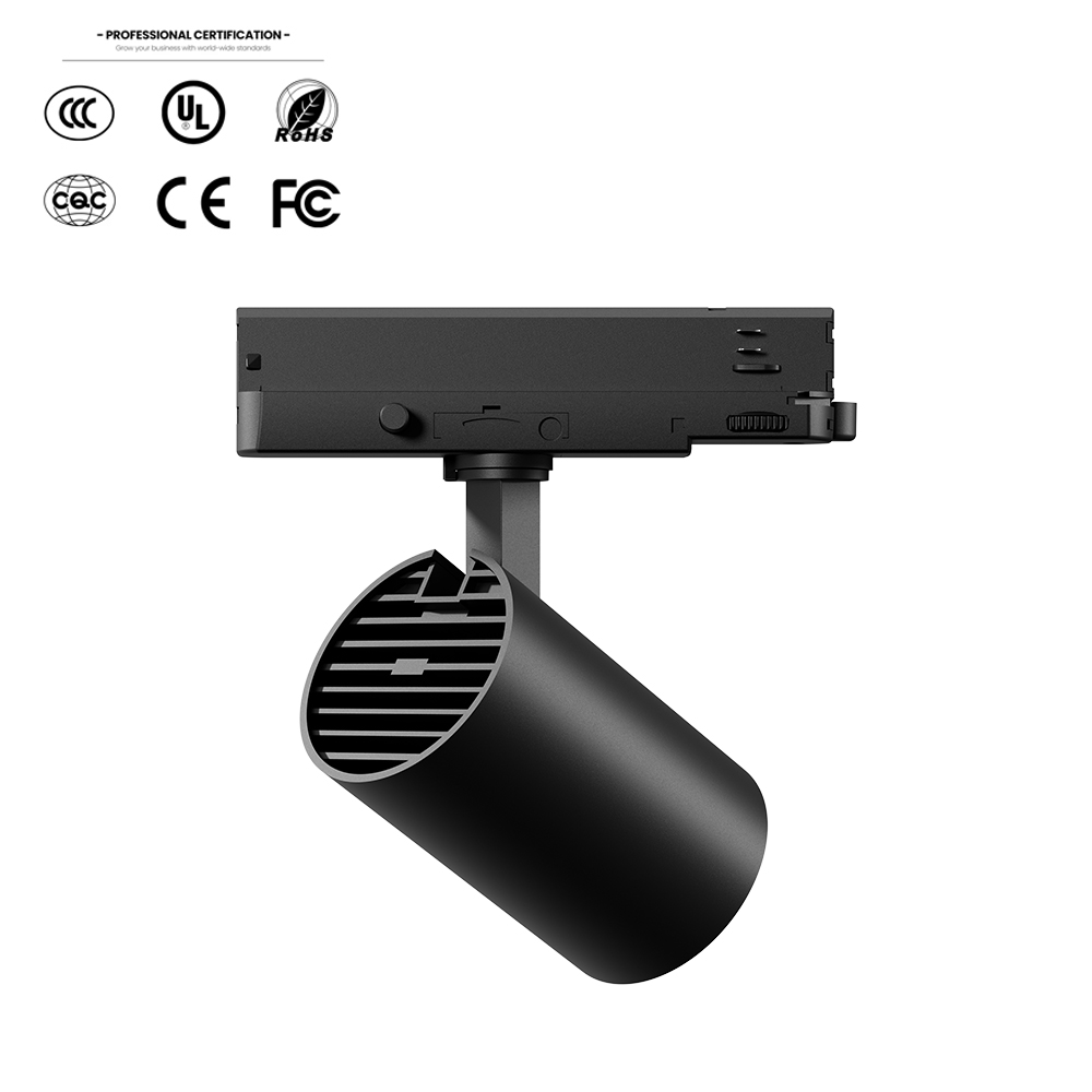 Modern Design Indoor COB LED Track Lighting Dimmable Adjustable Spotlight for Museum Gallery Shopping Aluminum Lamp Body
