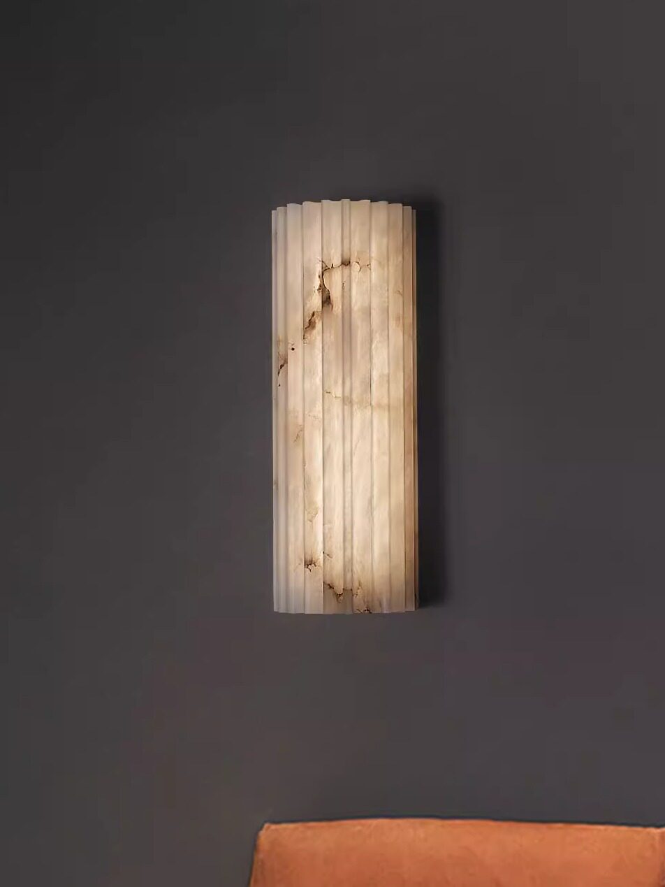 Langchu Spanish Gear-inspired Marble LED Wall Sconce Modern Minimalist Designer Bedside Lamp Living Room Accent Walls Entryways