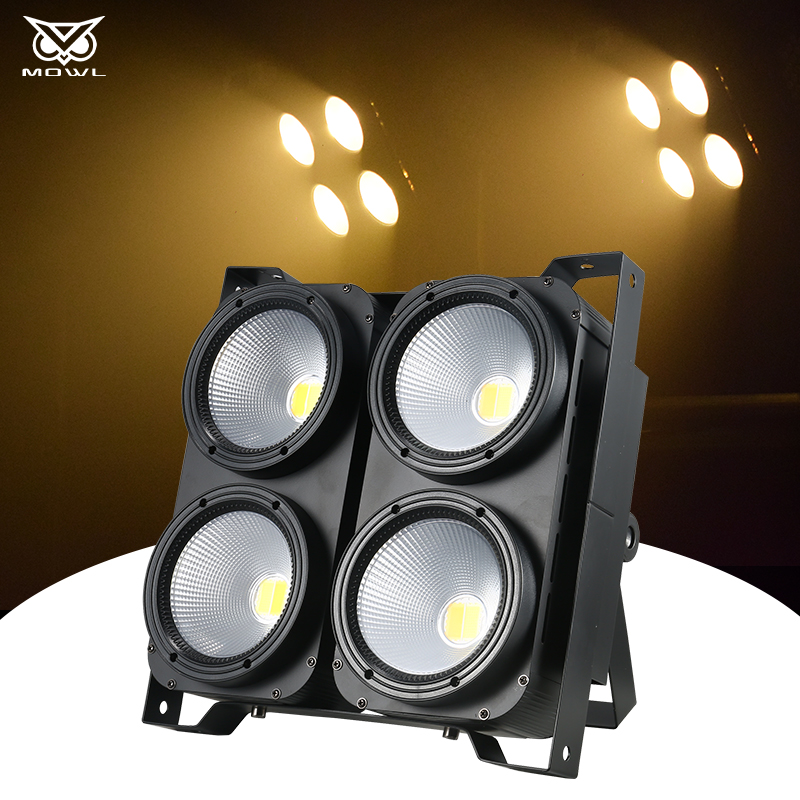 400W DMX512 COB Blinder LED Par Light Stage Spot Light 4x100W Warm Cool White 2in1 Audience Stage Spotlight