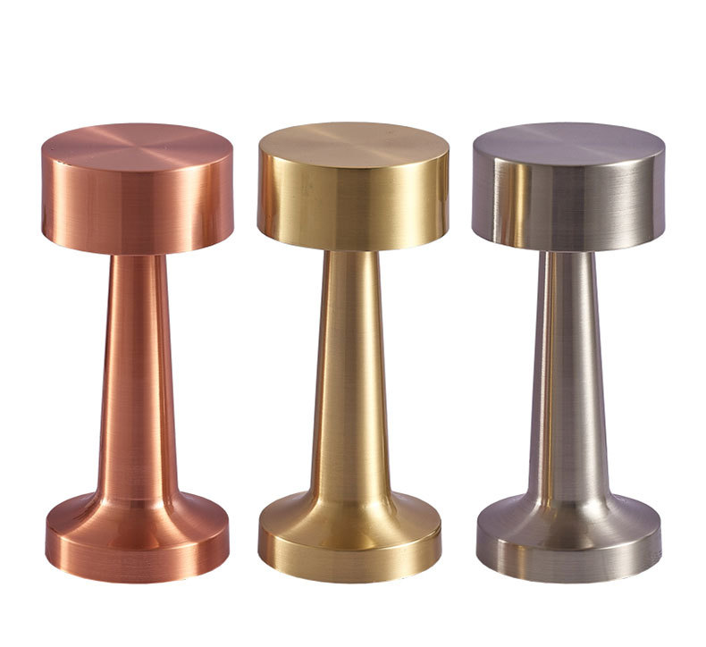 Modern Luxury LED Table Lamp Rechargeable Cordless Touch Desk Light With Metal Shade Home Decor for Restaurant &amp; Living Room