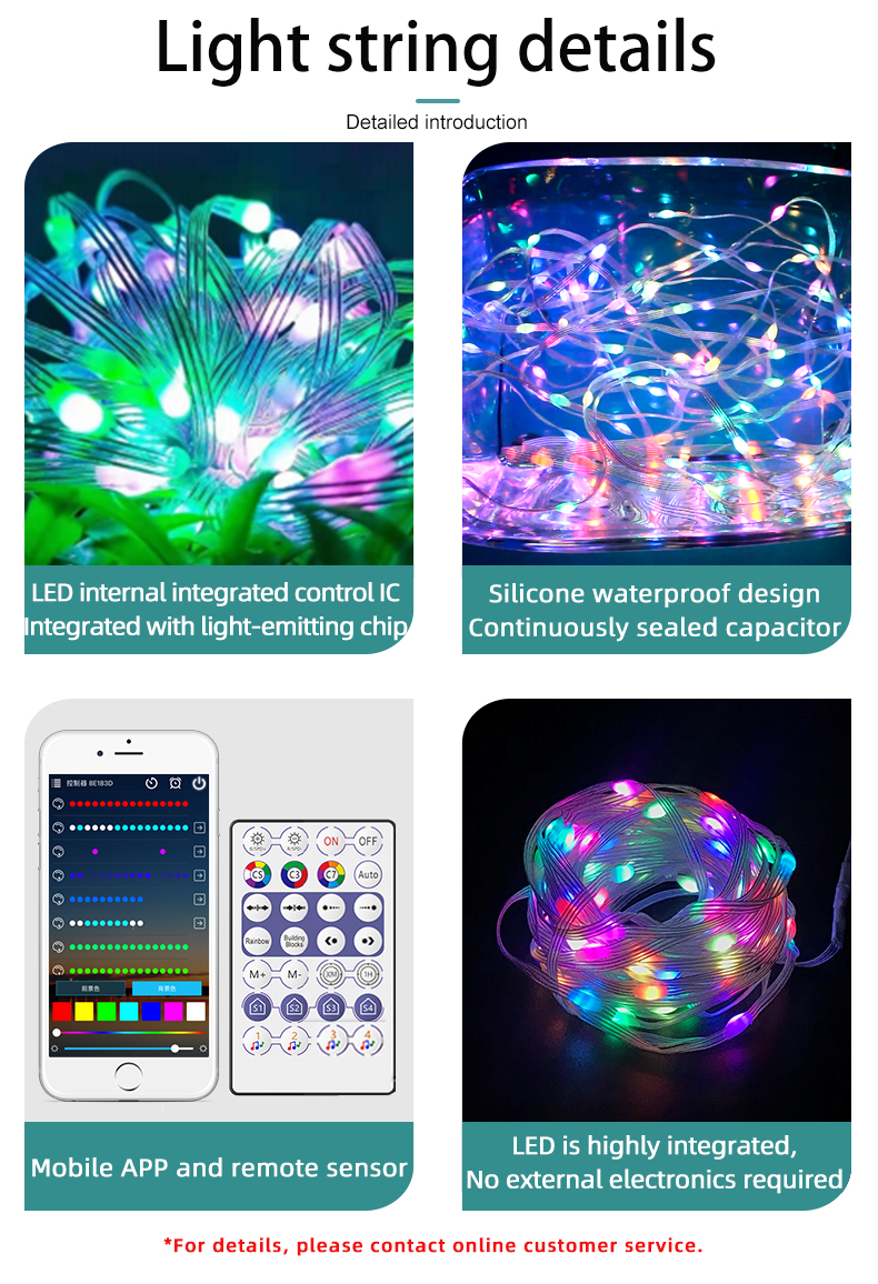 Copper wire decoration led string showcase 3