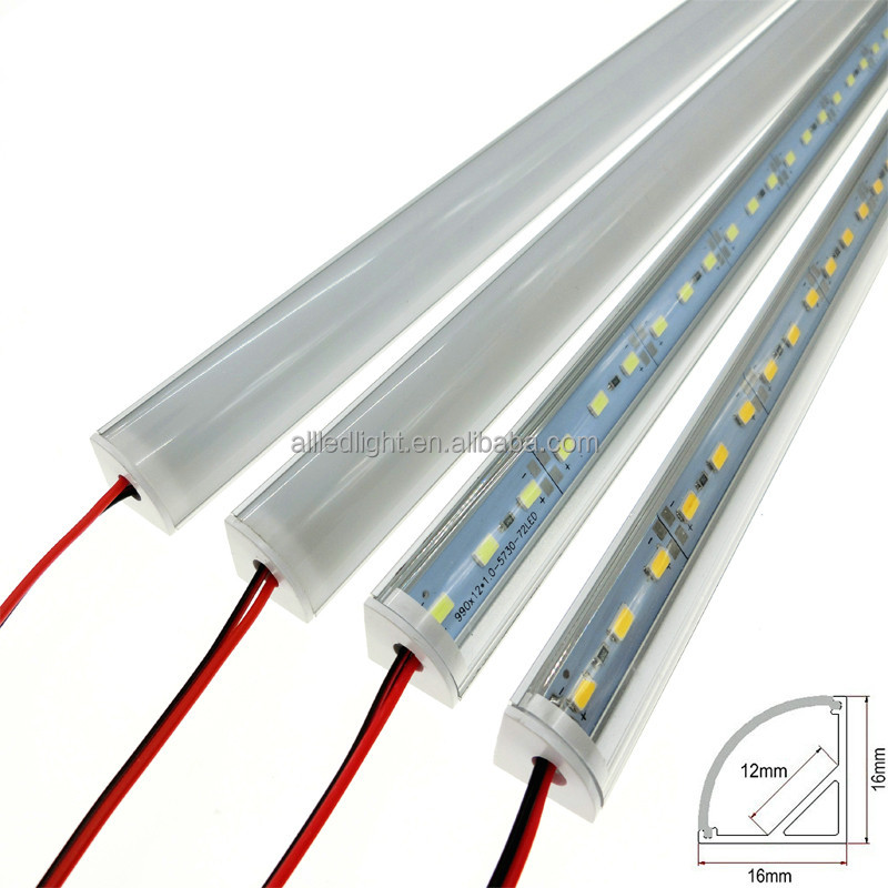 DC12V Wall Corner LED Bar Light 5730 36 LED 50CM V Shape Aluminum Profile 5730 5630 LED Hard Strip Light Cabinet Lamp