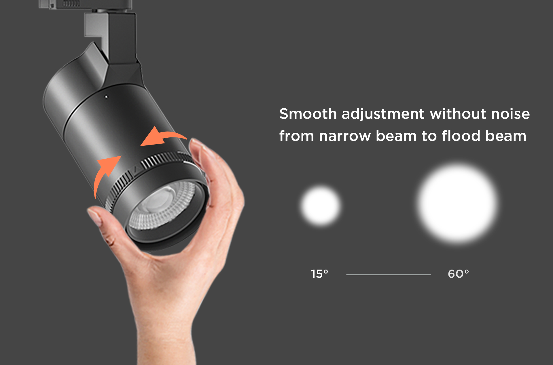 Museum Track Light System High CRI Smart Track Lights Showcase 360 Degree Zoomable Dimmable Led Track Light