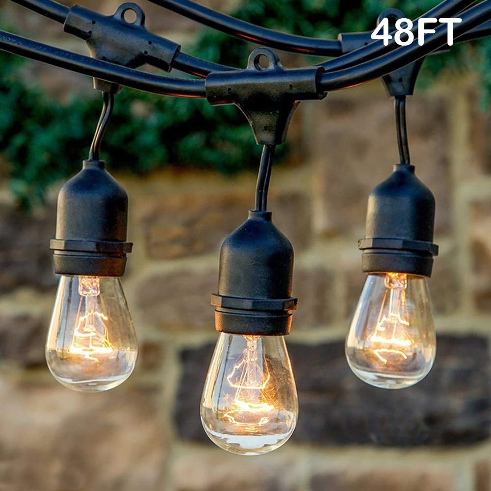 Hot Sale Decorative Outdoor Waterproof 48 ft S14 Edison String Lights